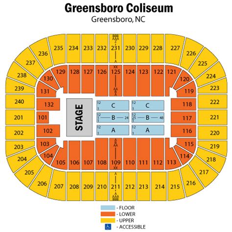 Greensboro Coliseum Seating Chart View Elcho Table