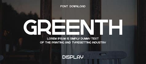 Greenth Font Download