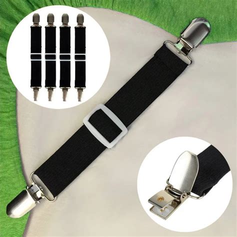 Greenwell designs super quality Bed Sheet Fasteners Suspenders, black