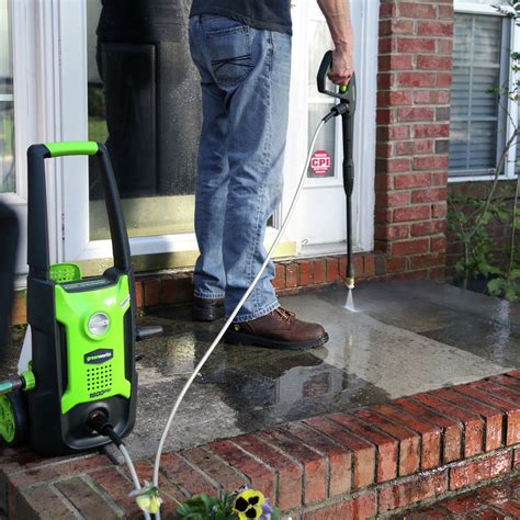 Pressure Washer Greenworks 51142 Operator's Manual. 1500 psi/1.3 gpm electric prerssure washer (16 pages) Pressure Washer GreenWorks 51012 Operator's Manual. 1700 psi / 1.4 gpm electric pressure washer (34 pages) Pressure Washer GreenWorks 5100744 Operator's Manual. 1600 psi / 1.3 gpm electric pressure washer (30 pages). 