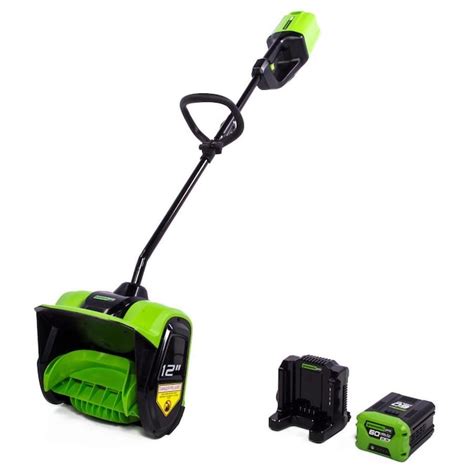 Greenworks 60-Volt 12-in Single-stage Cordless Electric Snow