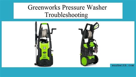 Greenworks pressure washer troubleshooting. Things To Know About Greenworks pressure washer troubleshooting. 