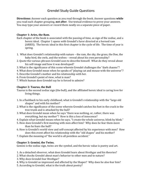 Grendel chapter 10 questions and answers.  He will not budge.  Study with Quizl...