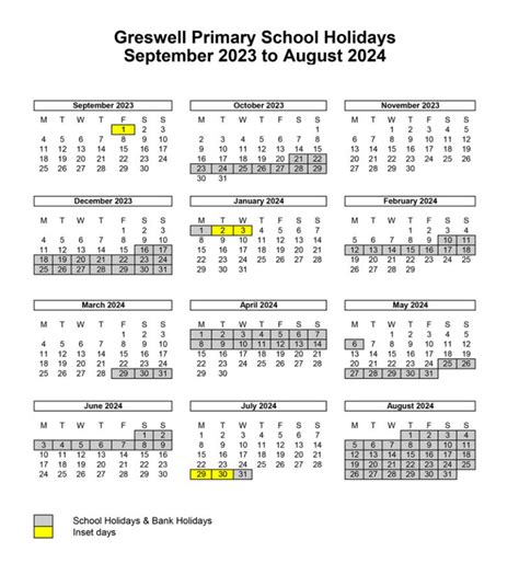 Greswell Primary School and Nursery - Term Dates & School