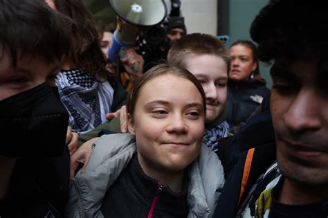 Greta Thunberg charged with public order offense following arrest at protest in London