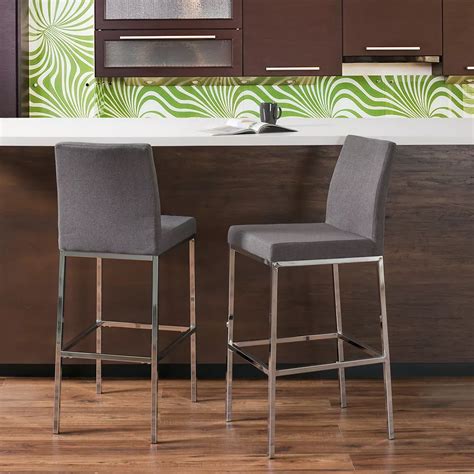 Grey And Chrome Bar Stools Wayfair