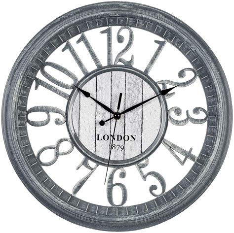 Grey Clock - Etsy