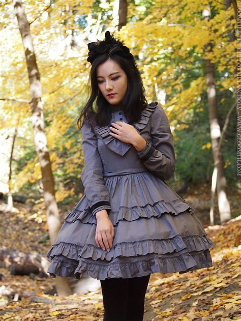 Grey Gothic Victorian Dress with Velvet Details — Gloomth