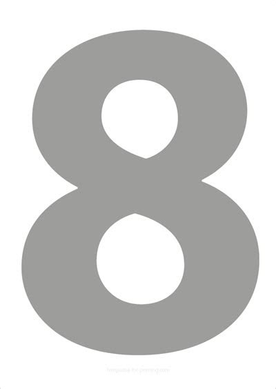 Grey Number 8 - Etsy