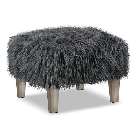 Grey Shaggy Ottoman Bed Bath & Beyond