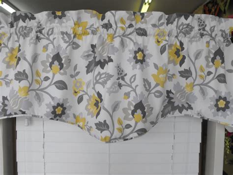 Cadence Sunny White Golden Yellow Gray Country Farmhouse Valance Window Treatment Panels Floral Home Decor 42” curtain valance. (3.4k) $12.99. Kitchen Window Valance . Gray Paisley Valance . Gray and Yellow Paisley Floral Curtains . Gray Yellow and Black Valance . Unlined or Lined. (1k). 