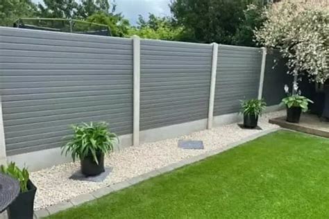 Grey composite fencing.  Variant of gray1.  GREY meaning: 1.  Copyright &copy; 2016 by Houghto...