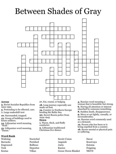 Grayish Shade. Crossword Clue Answers. Find the latest crossword clues from New York Times Crosswords, LA Times Crosswords and many more. ... Green shade 3% 3 ELM: Shade provider 3% 3 RED: Raspberry shade 3% 3 …
