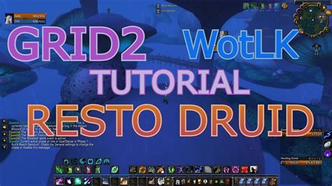 Healer guide showcasing how to setup and use grid2 for a restoration druid in World of Warcraft. Discusses the benefits of Grid2, and explains all of the indicators present in the.... 