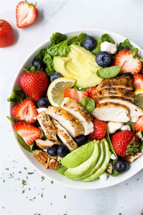 Grilled Chicken with Strawberry and Avocado Salad …