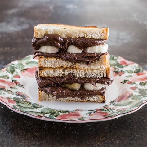 Grilled Chocolate Peanut Butter Banana Sandwich Create Nourish Love