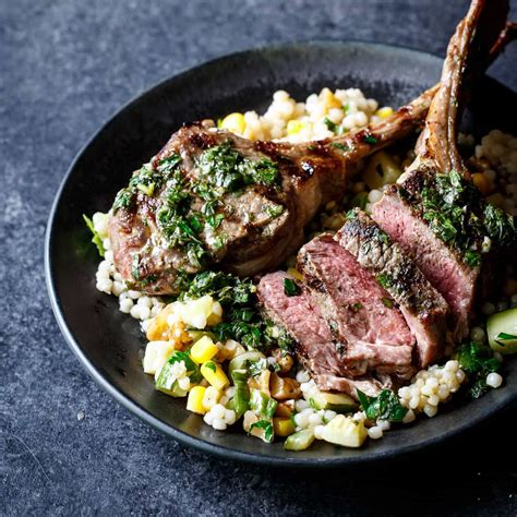 Grilled Lamb Chops with Chimichurri Sauce