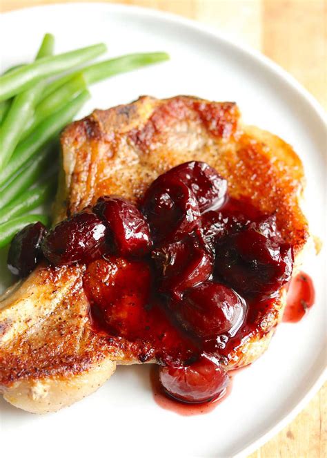 Grilled Pork Chops with Cherry Sauce - DSM