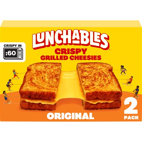 Grilled cheese lunchables. Lunchables Crispy Grilled Cheesies, priced at $4.99 for a box of two sandwiches, will be available in the freezer aisle. This ready-to-eat sandwich comes in two flavors. 