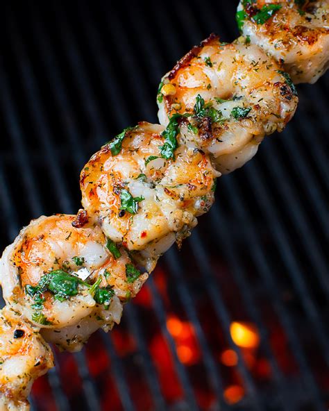 Grilled shrimp skewer stock photos and royalty-free images