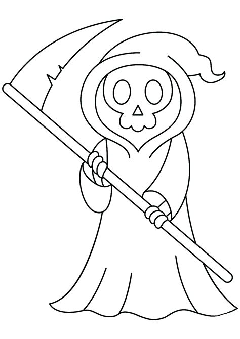 Grim Reaper Coloring Shee