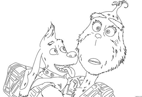 Grinch And Max Pages Coloring Pages