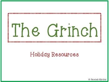 Grinch Christmas Coloring Teaching Resources TPT