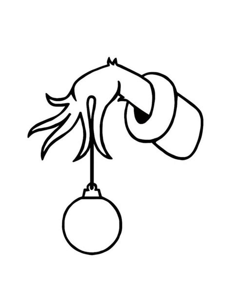 Grinch Hand Coloring Page
