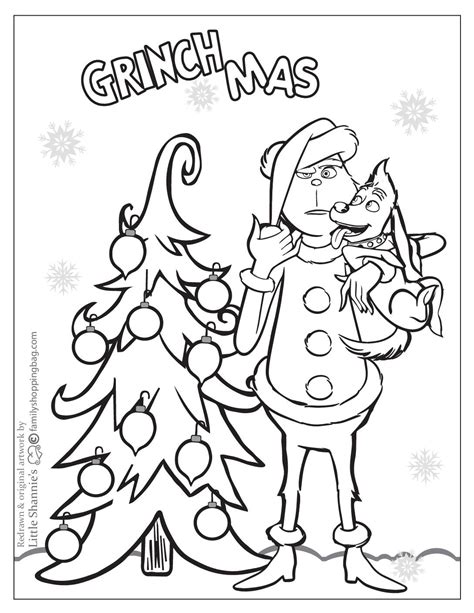 Grinch Tree Coloring Page
