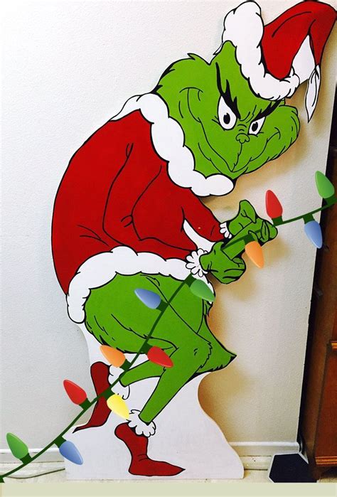 Huge Grinch Stealing Christmas Lights: LEFT Facing Grinch *only*Yard decorations Fast Free Shipping - 4ft Tall LEFT Facing Grinch Only LEFT (774) $ 74.99 . 