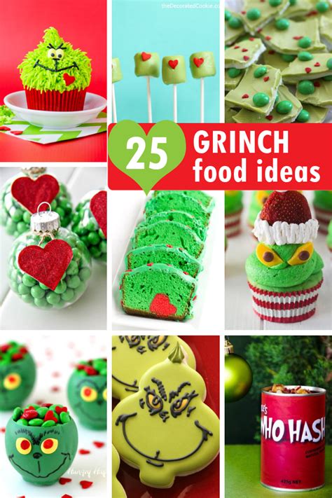 Nov 30, 2019 · Grinch Hot Vanilla Milk – Two Sisters Crafting. 51. Grinch Marshmallow Pops – The Decorated Cookie. 52. Green Grinch Hot Chocolate – For the Love of Food. 53. Paleo Grinch Cookies – Unbound Wellness. 54. Realistic Looking Grinch Guacamole Dip – Kudos Kitchen by Renee. . 