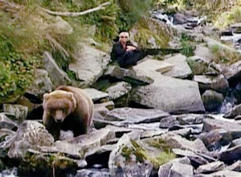 Grizzly man coroner pictures. Look at the photo that says crime scene flow 3. Look over the side of the bridge on the left and see how far down that is. If BG was hiding beind that tree he's 50 feet tall because that's the top of a very tall tree. Don't give this moron any more of your time. Reply reply. 
