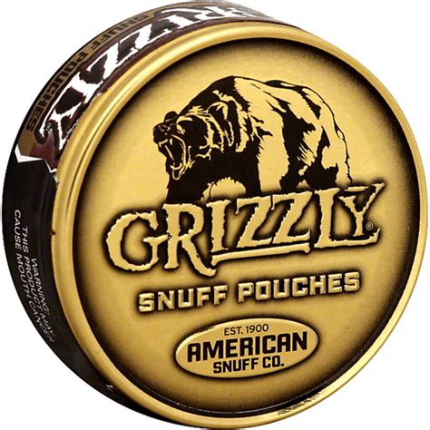 Grizzly Wintergreen Pouches Chewing Tobacco made in USA