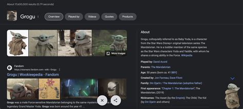 Grogu google.  This The Grogu Google effect was an interactive animation that appeare...
