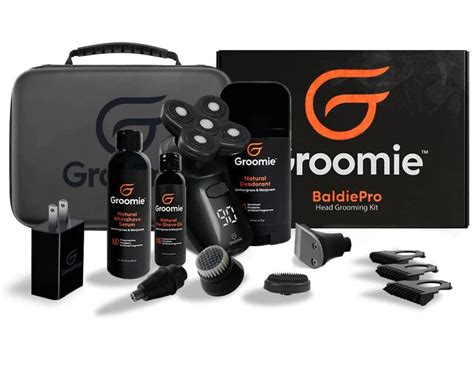 Groomie club. 24 Reviews. $34.99 $29.99. Keep all the essentials safe & neatly stored with our hard-top travel case! Offers individual compartments spacious enough to keep your BaldiePro, SmoothShave blade replacement, & more accessories organized wherever your travels take you. 