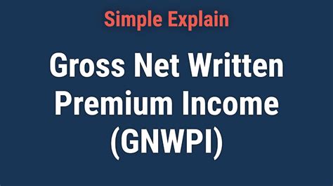 Gross Net Written Premium Income (GNWPI) Overview