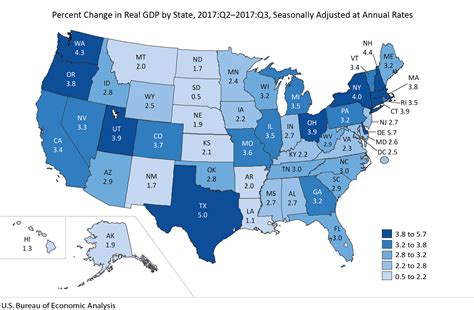 A comprehensive measure of the economies of each state and the District of Columbia. GDP estimates the value of the goods and services produced in a state. The data include breakdowns of industries' contributions to each state economy. Learn More. 