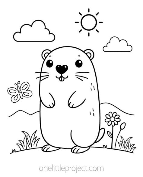Ground Hog Coloring