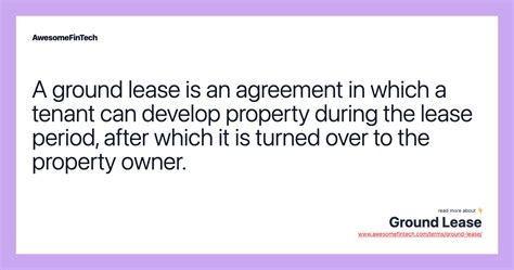 Ground Lease AwesomeFinTech Blog