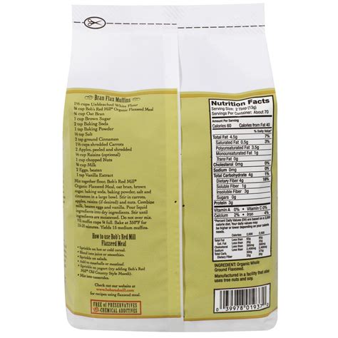 Ground flaxseed meal by Target Stores nutrition facts and analysis.