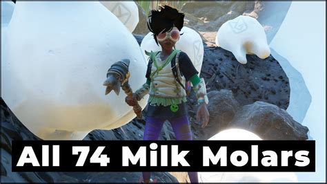 Grounded milk molar. you are missing one. There are extras. Update: Okay after 2 day's now I'm 100% convinced the latest patch has 1. removed a mega milk from my inventory or 2. it's glitched in the terrain and un detectable. Was back in this location & removed from my list. I have marked every Milk Molar location in the lower yard, Haze, Sandbox, Trash, Black Ant ... 
