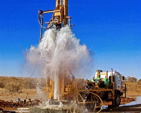 Groundwater well drilling. Groundwater. Well drilling activities in the Namib Desert. Well drilling activities in the Namib Desert Source: BGR ... 