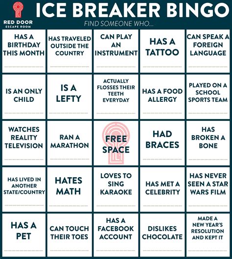 Group Bingo Ice Breaker This is a popular ice...