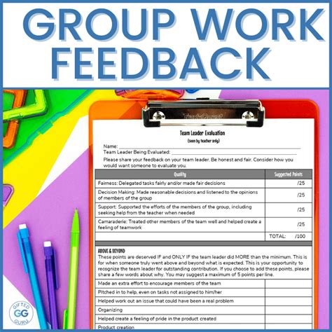 Group Work Feedback How and Why Gifted Guru