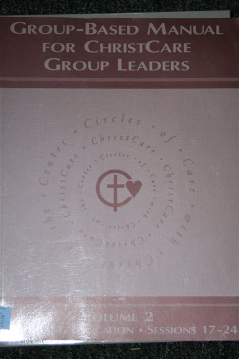 Group based manual for christcare group leaders volume 2 continuing. - Beechjet 400a pilot training manual download.