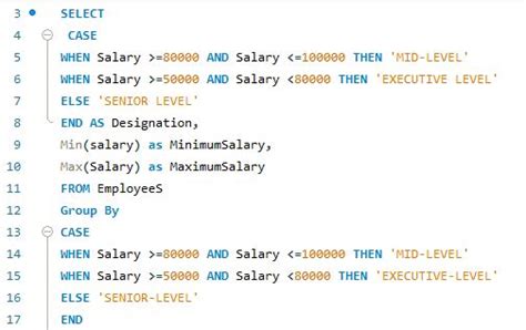 Group by in case statement sql