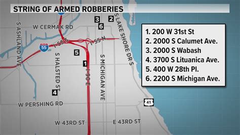 Group commits 6 armed robberies, carjacking on South Side Friday evening