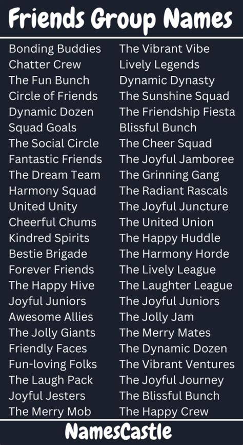 Group names for friends stylish.  250+ best group names for friends, fa...