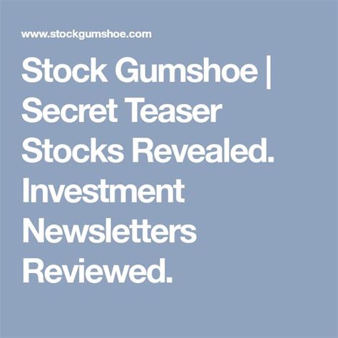 Growth Investor Stock Gumshoe