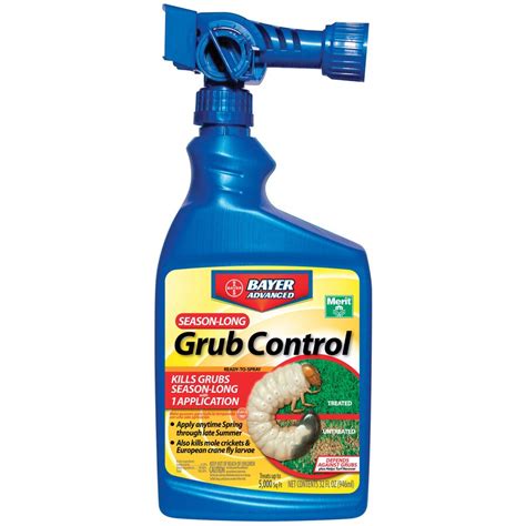 Grub killer. Applying a preventative grub control product in the spring or early summer will provide much better grub control than waiting until after the damage has occurred. Use a … 